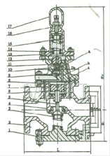 Y43H 活塞式蒸汽减压阀总装图
