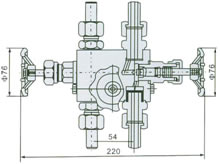 EN5-6 QFF3 三阀组外形尺寸图