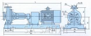 RY热油泵安装尺寸表及图