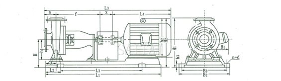 水泵外型及安装尺寸图