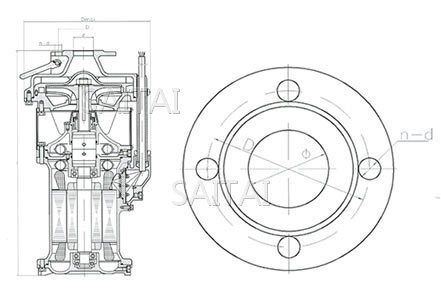 QYF65-13-4不锈钢潜水电泵外形尺寸图