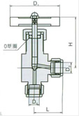 QJ-1B角式气动管路截止阀产品结构图1