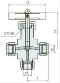 QJ-1C气动管路截止阀产品结构图