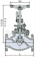 T40H 大连式手动调节阀外形尺寸图2