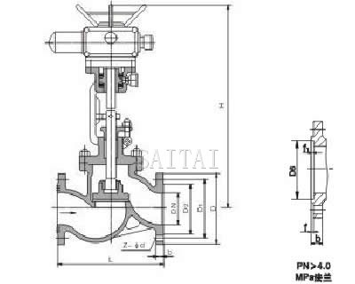 JYH941电动截止阀（补进截止阀样本）结构图