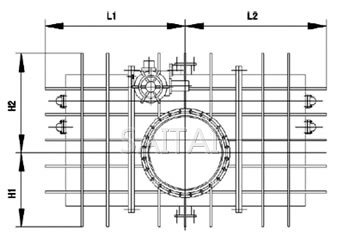  BYCZ949型电动(圆形)封闭式眼镜阀结构图1