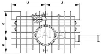  BYCZ749型液动(圆形)封闭式眼镜阀结构图1