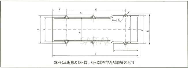 SK真空泵外形及安装尺寸图5